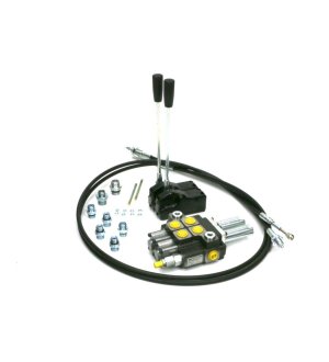 Zestaw: Rozdzielacz 2-sek. + Dźwignie do sterowania + Szpilki łączeniowe + Elementy złączne + Linki na widełki 2000mm Waryński