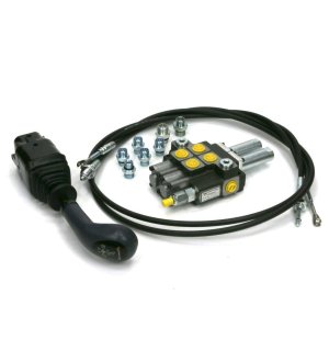 Zestaw Premium: Rozdzielacz 2-sek. + Joystick na widełki (bez przycisku) + Elementy złączne + Linki na widełki 1500mm Waryński