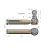 Przegub kierowniczy 225mm- M28x1,5 AL160203 WARYŃSKI