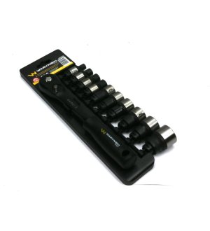 Zestaw L nasadek 1/2 z grzechotką   8 10 12 13 17 18 20 22 24 27  mm 11 el Waryński