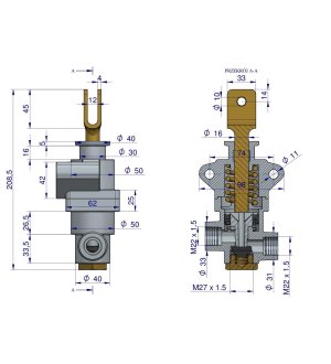 Zawór hamulcowy 42480160, 42481161 C-330 ORYGINAŁ URSUS