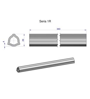 Rura wewnętrzna Seria 1R do wału 460 przegubowo-teleskopowego 29x4 mm 340 mm WARYŃSKI