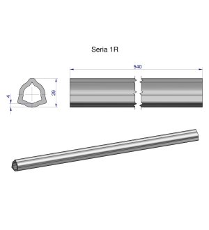 Rura wewnętrzna Seria 1R do wału 660 przegubowo-teleskopowego 29x4 mm 540 mm WARYŃSKI