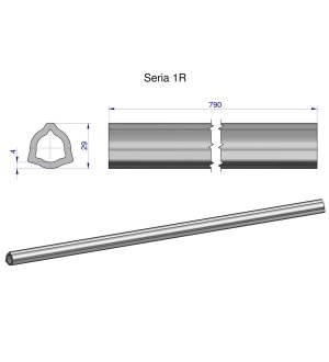 Rura wewnętrzna Seria 1R do wału 910 przegubowo-teleskopowego 29x4 mm 790 mm WARYŃSKI