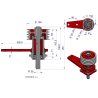Przystawka wałek kpl. z kołem pasowym kosiarka rotacyjna polska Waryński