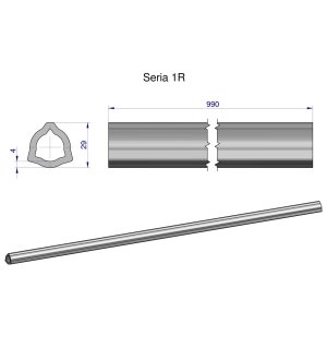 Rura wewnętrzna Seria 1R do wału 1110 przegubowo-teleskopowego 29x4 mm 990 mm WARYŃSKI