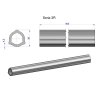 Rura wewnętrzna Seria 3R do wału 560 przegubowo-teleskopowego 36x4.5 mm 405 mm WARYŃSKI