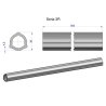 Rura wewnętrzna Seria 3R do wału 660 przegubowo-teleskopowego 36x4.5 mm 505 mm WARYŃSKI