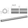 Rura wewnętrzna Seria 3R do wału 760 przegubowo-teleskopowego 36x4.5 mm 605 mm WARYŃSKI
