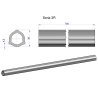 Rura wewnętrzna Seria 3R do wału 860 przegubowo-teleskopowego 36x4.5 mm 705 mm WARYŃSKI