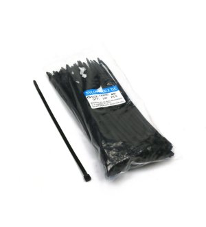 Opaski kablowe 4.6 x 200mm 100 szt w worku  czarne odporne na UV