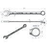 Klucz płaskooczkowy extra długi 38mm dł 510mm standard ASME B107.9M  Waryński