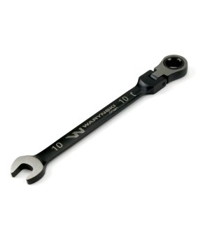 Klucz płasko-oczkowy 10 mm z grzechotką 72 zęby i przegubem Waryński