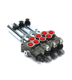 Rozdzielacz hydrauliczny (80 l/m) 3 sekc.ster. Ręczno elektryczne 12 DC