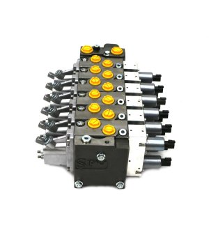 Rozdzielacz 6 sekcyjny (FT 40/40. 80/80. 65/65. 80/80. 65/65. 65/65) 120 l/min. proporcjonalny. LS. opcja dźwigni. 24V DC