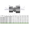 Złączka hydrauliczna metryczna AA M26x1.5 18L x M22x1.5 15L Waryński