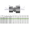 Złączka hydrauliczna metryczna AA M16x1.5 10L x M14x1.5 08L Waryński ( sprzedawane po 2 )