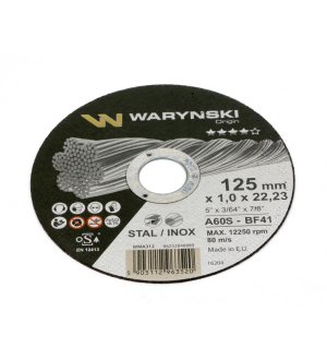 Tarcza do cięcia metalu 125 x1.0 x22.23 mm Waryński (sprzedawane po 5 szt w op 5 szt)