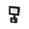 Naświetlacz, Lampa LED SMD 230V 10W 4000K 800LM IP65 CZARNY Z CZUJNIKIEM RUCHU
