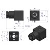 Wtyczka elektryczna (czarna) 12V 24V (SP666) do zasilania cewek elektromagnetycznych z uszczelką Waryński