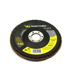 Tarcza do szlifierki 125 mm lamelkowa z elektrokorundem GR40 (sprzedawana po 10 szt.) Waryński