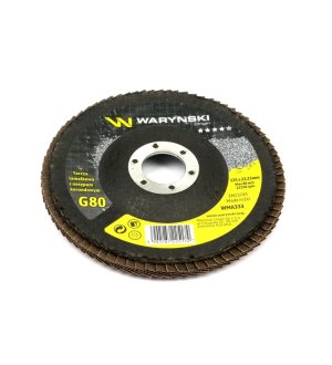 Tarcza do szlifierki 125 mm lamelkowa z elektrokorundem GR80 (sprzedawana po 10 szt.) Waryński