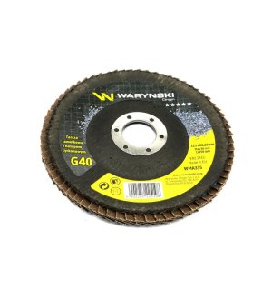 Tarcza do szlifierki 125 mm lamelkowa. cyrkonowa GR40 (sprzedawana po 10 szt.) Waryński