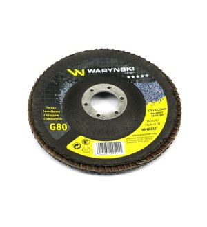 Tarcza do szlifierki 125 mm lamelkowa. cyrkonowa GR80 (sprzedawana po 10 szt.)  Waryński