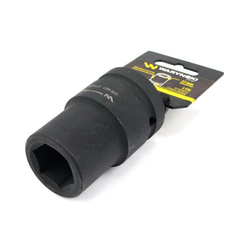 Nasadka udarowa sześciokątna 1" długa. 27 mm. CrMo. DIN 3129 Waryński