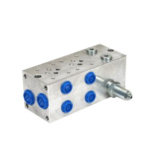 Płyta NG6 cetop3 2-sekcyjna (z zaworem przelewowym 50-380 bar) do elektrozaworów DL3 i DS3