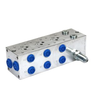 Płyta NG6 cetop3 3-sekcyjna (z zaworem przelewowym 50-380 bar) do elektrozaworów DL3 i DS3