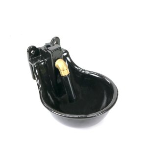Poidło miskowe żeliwne z zaworem rurowym Czarne 1.8l ROYAL FARM ( sprzedawane po 2 )
