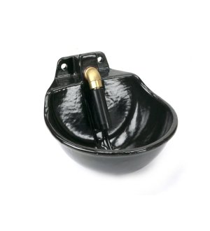 Poidło miskowe żeliwne z zaworem rurowym Czarne 2.5l ROYAL FARM ( sprzedawane po 2 )