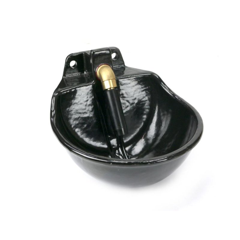 Poidło miskowe żeliwne z zaworem rurowym Czarne 2.5l ROYAL FARM ( sprzedawane po 2 )