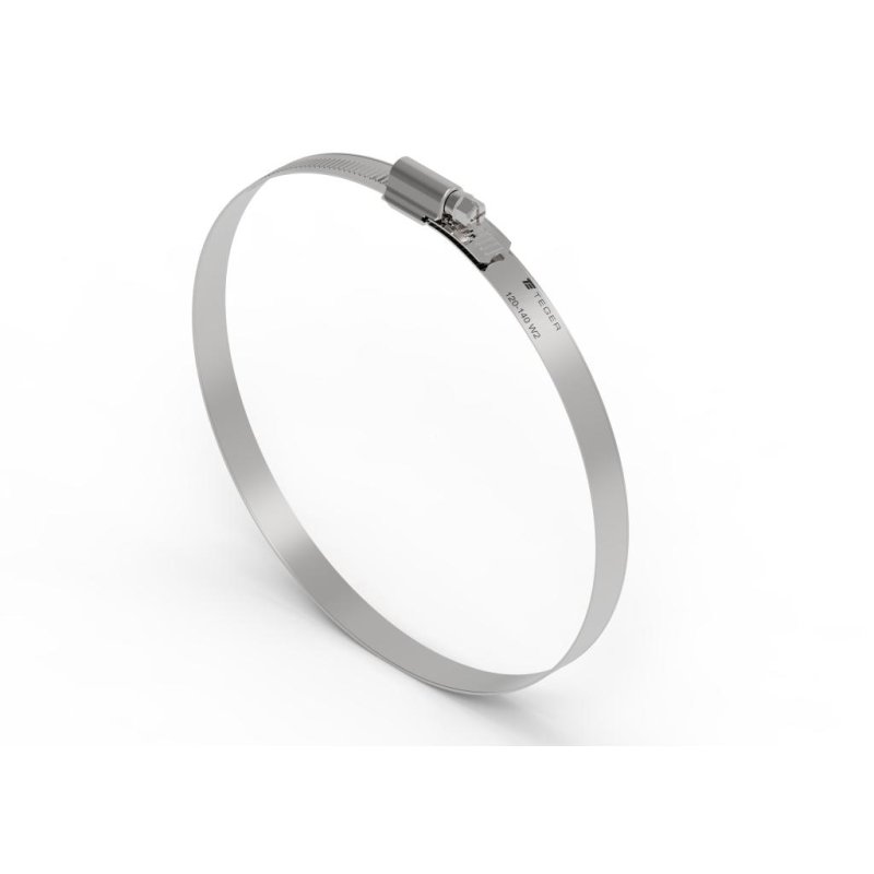 Opaska zaciskowa wzmocniona 120-140 ślimakowa (obejma W2 - stal nierdzewna) szerkość 12mm TEGER ( sprzedawane po 10 )