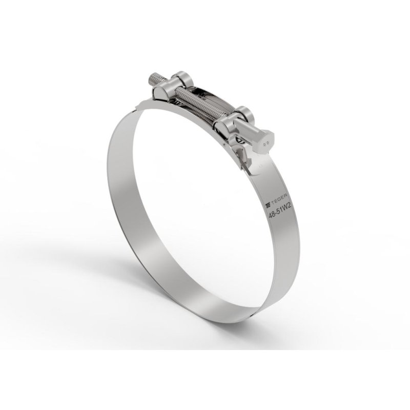Opaska zaciskowa GBS 48-51 (obejma W2 - stal nierdzewna) szerkość 22mm TEGER ( sprzedawane po 10 )