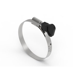 Opaska zaciskowa z pokrętłem 20-32 ślimakowa (obejma W2 - stal nierdzewna) szerkość 9mm (blister) TEGER ( sprzedawane po 10 )