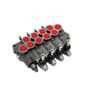 Rozdzielacz sterowany ręcznie 4 sekcyjny 80l/min.