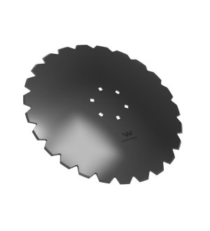 Talerz uzębiony Z-24 fi 560 mocowanie 6/120 grubość 4 mm stal borowa WARYŃSKI R