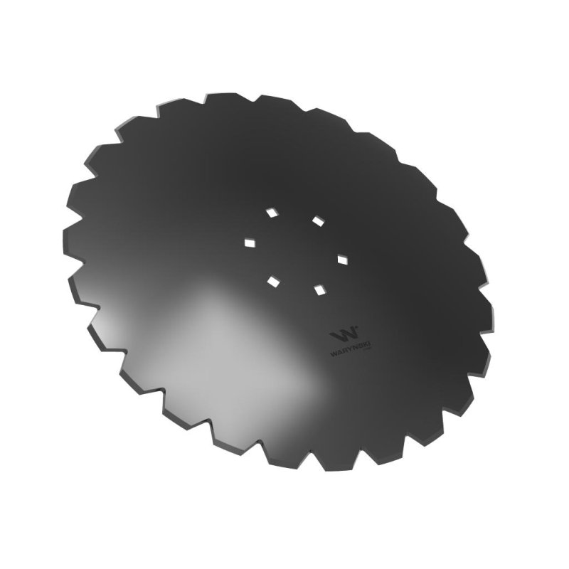 Talerz uzębiony Z-24 fi 560 mocowanie 6/120 grubość 4 mm stal borowa WARYŃSKI R