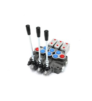 Rozdzielacz hydrauliczny (80 l/m) 3 sekc.ster. Ręczno pneumatycznie - wszystkie sekcje otwarte ST11