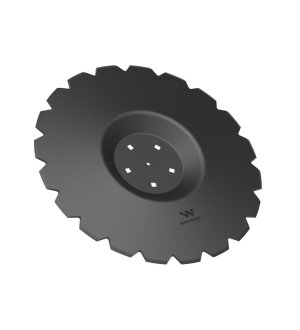 Talerz uzębiony Z-20 fi 560 mocowanie 5/116 przetłoczony grubość 4 mm stal borowa WARYŃSKI R zastosowanie AU/383-560/5