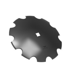 Talerz uzębiony Z-10 fi 610 otwór 40x40 grubość 6 mm stal borowa WARYŃSKI R