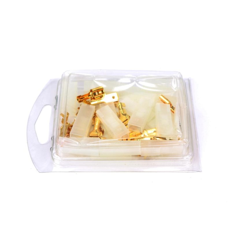 Zestaw nasuwek i wsuwek konektorowych (mix) 6.3/2.5 + osłonki izol. (opak. 40 szt)