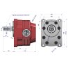 Pompa hydrauliczna zębata do Cyklop PZS-KZ-40P (obroty prawe) 20Mpa w korpusie żeliwnym Waryński