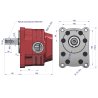 Pompa hydrauliczna zębata do Cyklop PZS-KZ-50P (obroty prawe) 20Mpa w korpusie żeliwnym Waryński