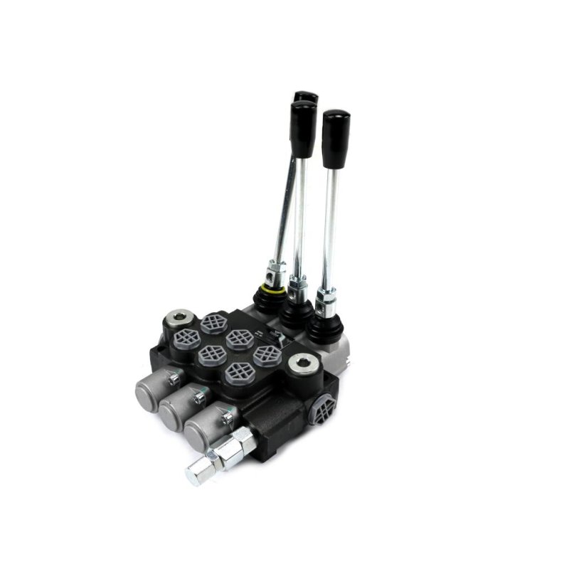 Rozdzielacz hydrauliczny 3-sekcyjny 40L (1 sekcja - z zatrzaskiem) VOIMA