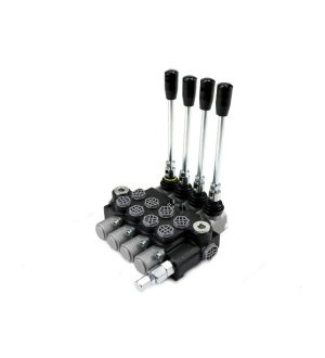 Rozdzielacz hydrauliczny 4-sekcyjny 40L (1 sekcja z zatrzaskiem) VOIMA