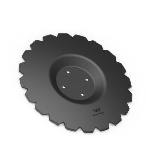 Talerz uzębiony Z-20 fi 510 mocowanie 4/98 grubość 4 mm przetłoczony stal borowa WARYŃSKI R