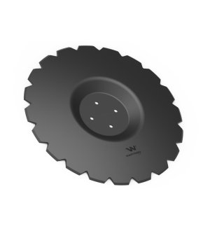 Talerz uzębiony Z-20 fi 560 mocowanie 4/98 grubość 4.5 mm przetłoczony stal borowa WARYŃSKI R